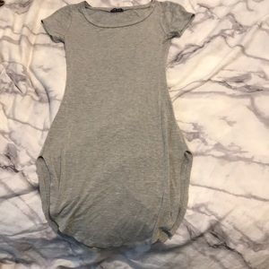 Tight gray mini dress